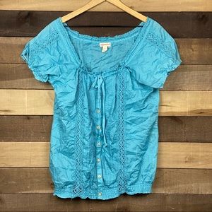 Sugar Tart Women’s Blue Blouse Top